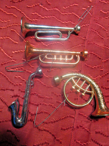 Vtg plastic trumpet - plastic, &
